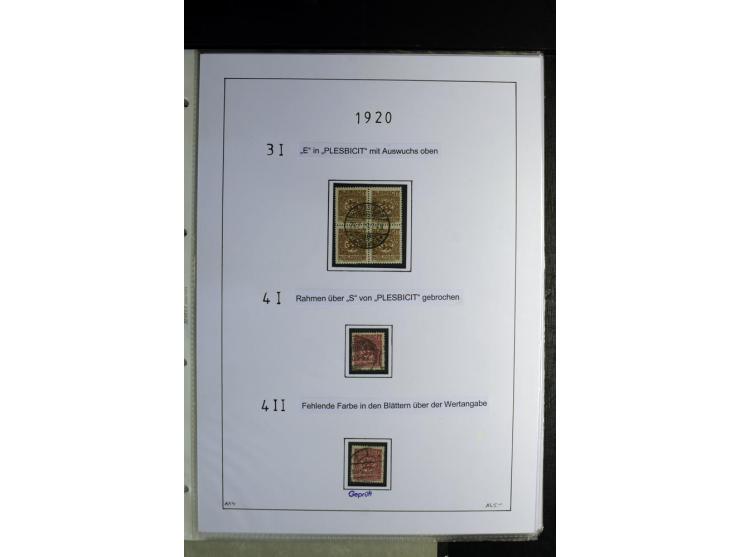 1920/22, gestempelte Sammlung mit u.a. Allenstein Mi.-Nr. 4b (Attest), 12b, 13a, 17b, 19a, Ober-Schlesien 24b (Attest), Schle