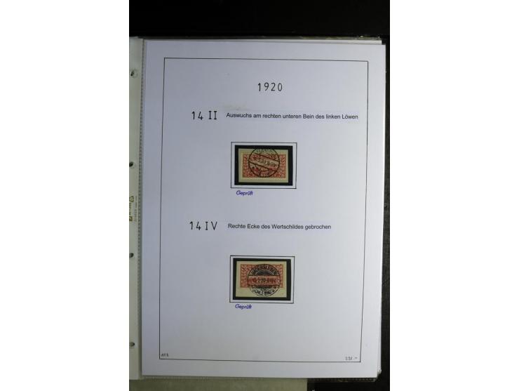 1920/22, gestempelte Sammlung mit u.a. Allenstein Mi.-Nr. 4b (Attest), 12b, 13a, 17b, 19a, Ober-Schlesien 24b (Attest), Schle