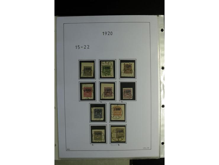 1920/22, gestempelte Sammlung mit u.a. Allenstein Mi.-Nr. 4b (Attest), 12b, 13a, 17b, 19a, Ober-Schlesien 24b (Attest), Schle