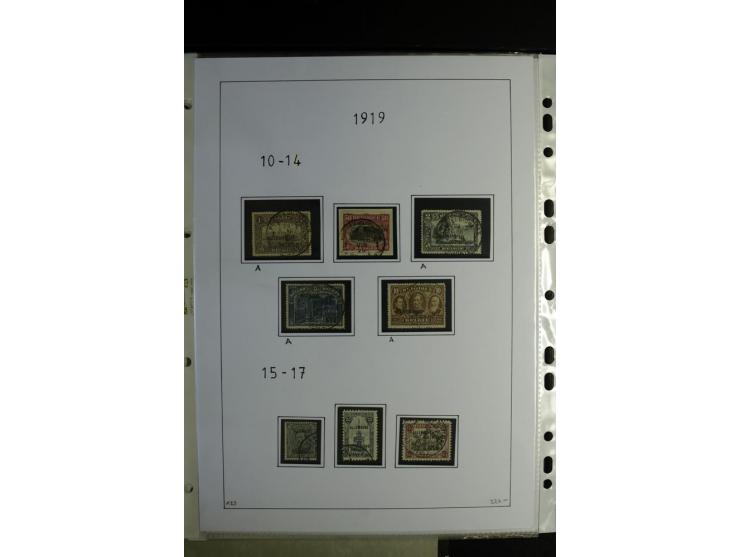 1920/22, gestempelte Sammlung mit u.a. Allenstein Mi.-Nr. 4b (Attest), 12b, 13a, 17b, 19a, Ober-Schlesien 24b (Attest), Schle
