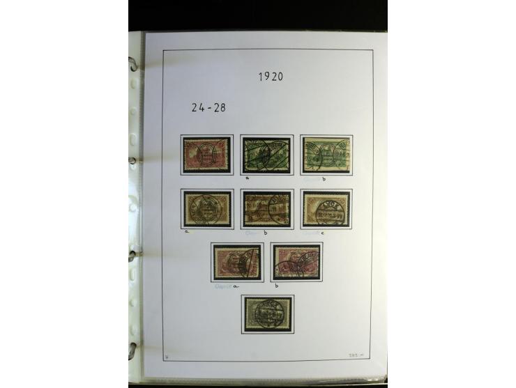1920/22, gestempelte Sammlung mit u.a. Allenstein Mi.-Nr. 4b (Attest), 12b, 13a, 17b, 19a, Ober-Schlesien 24b (Attest), Schle