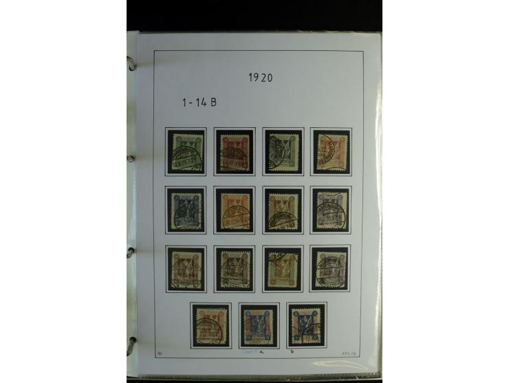 1920/22, gestempelte Sammlung mit u.a. Allenstein Mi.-Nr. 4b (Attest), 12b, 13a, 17b, 19a, Ober-Schlesien 24b (Attest), Schle
