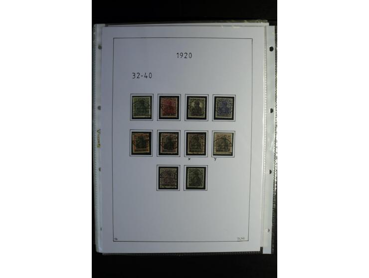 1920/34, gestempelte Sammlung mit u.a. Mi.-Nr. 9aIII, 16I, 16III, 28-31, 128-33, 135-41, 144-50, 151-57, 161-67, 168-70, 171-