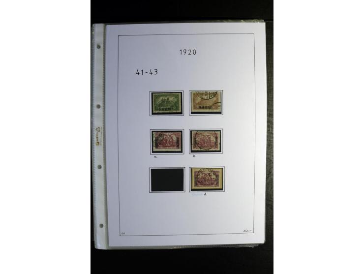 1920/34, gestempelte Sammlung mit u.a. Mi.-Nr. 9aIII, 16I, 16III, 28-31, 128-33, 135-41, 144-50, 151-57, 161-67, 168-70, 171-