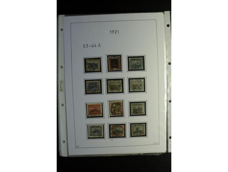 1920/34, gestempelte Sammlung mit u.a. Mi.-Nr. 9aIII, 16I, 16III, 28-31, 128-33, 135-41, 144-50, 151-57, 161-67, 168-70, 171-
