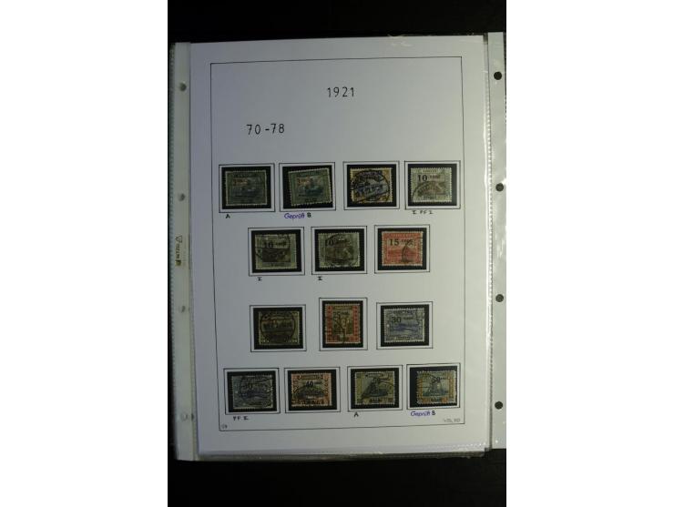 1920/34, gestempelte Sammlung mit u.a. Mi.-Nr. 9aIII, 16I, 16III, 28-31, 128-33, 135-41, 144-50, 151-57, 161-67, 168-70, 171-