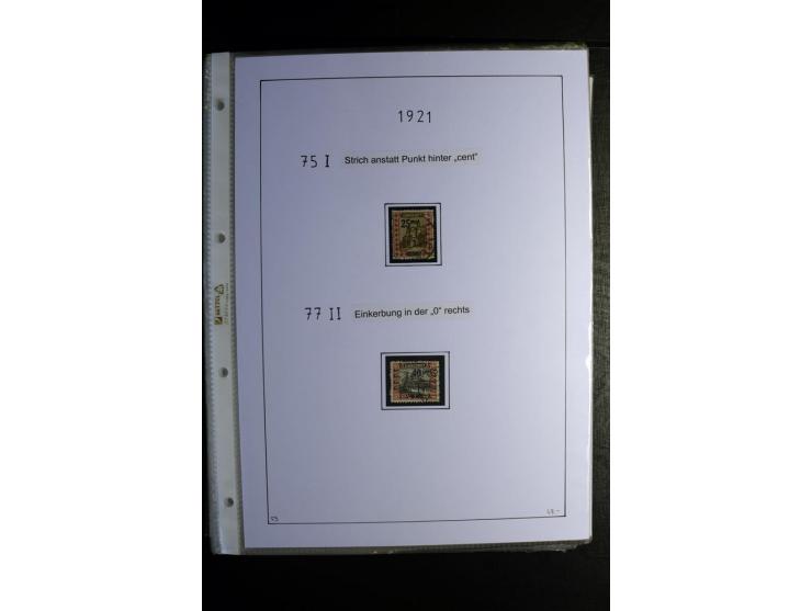 1920/34, gestempelte Sammlung mit u.a. Mi.-Nr. 9aIII, 16I, 16III, 28-31, 128-33, 135-41, 144-50, 151-57, 161-67, 168-70, 171-