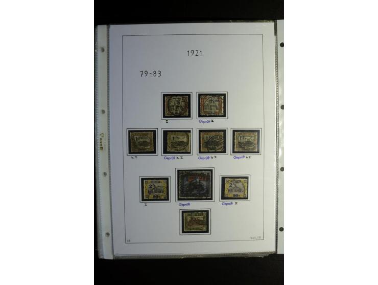 1920/34, gestempelte Sammlung mit u.a. Mi.-Nr. 9aIII, 16I, 16III, 28-31, 128-33, 135-41, 144-50, 151-57, 161-67, 168-70, 171-