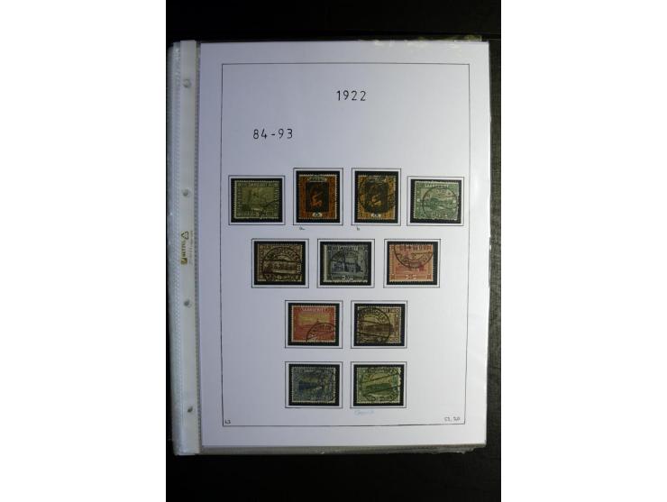 1920/34, gestempelte Sammlung mit u.a. Mi.-Nr. 9aIII, 16I, 16III, 28-31, 128-33, 135-41, 144-50, 151-57, 161-67, 168-70, 171-