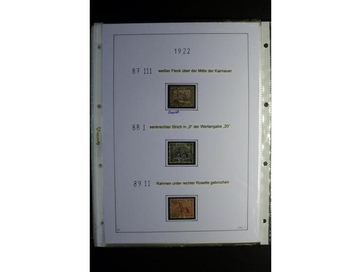 1920/34, gestempelte Sammlung mit u.a. Mi.-Nr. 9aIII, 16I, 16III, 28-31, 128-33, 135-41, 144-50, 151-57, 161-67, 168-70, 171-