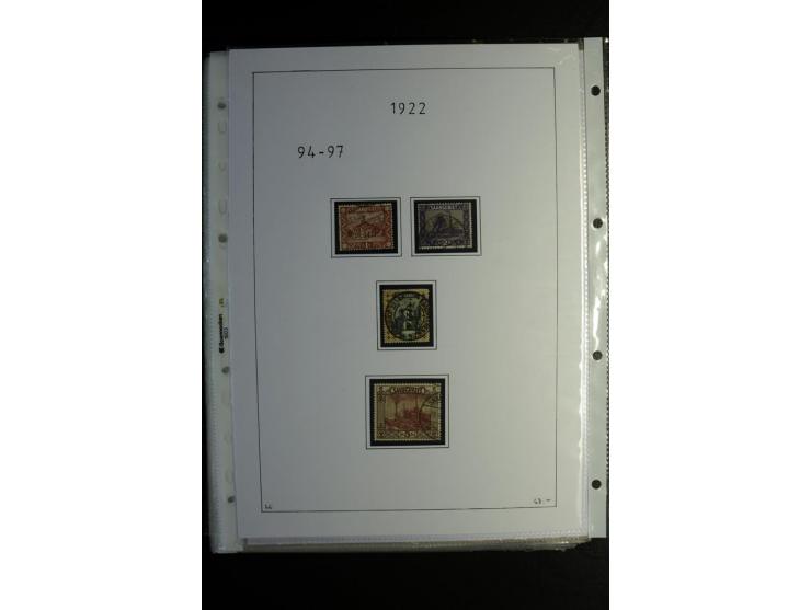 1920/34, gestempelte Sammlung mit u.a. Mi.-Nr. 9aIII, 16I, 16III, 28-31, 128-33, 135-41, 144-50, 151-57, 161-67, 168-70, 171-