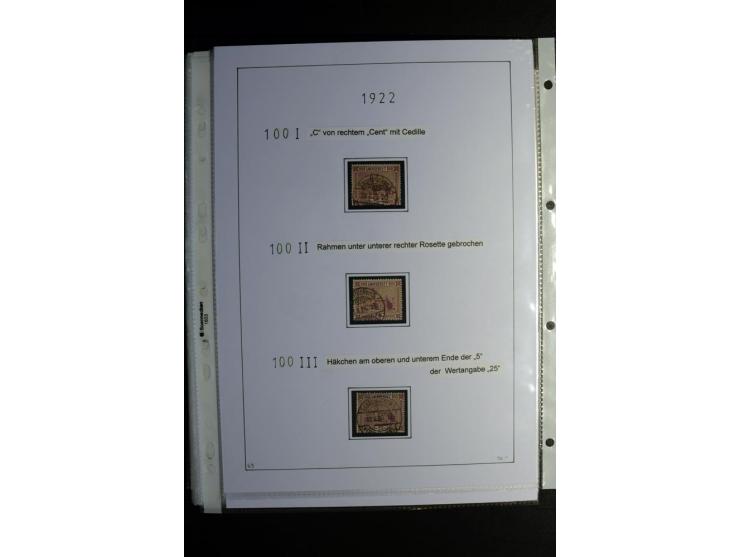 1920/34, gestempelte Sammlung mit u.a. Mi.-Nr. 9aIII, 16I, 16III, 28-31, 128-33, 135-41, 144-50, 151-57, 161-67, 168-70, 171-