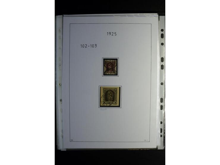 1920/34, gestempelte Sammlung mit u.a. Mi.-Nr. 9aIII, 16I, 16III, 28-31, 128-33, 135-41, 144-50, 151-57, 161-67, 168-70, 171-