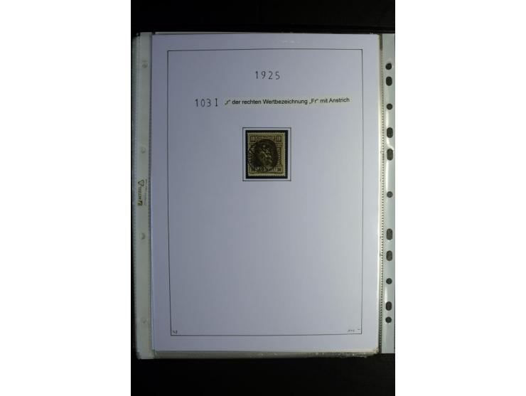 1920/34, gestempelte Sammlung mit u.a. Mi.-Nr. 9aIII, 16I, 16III, 28-31, 128-33, 135-41, 144-50, 151-57, 161-67, 168-70, 171-