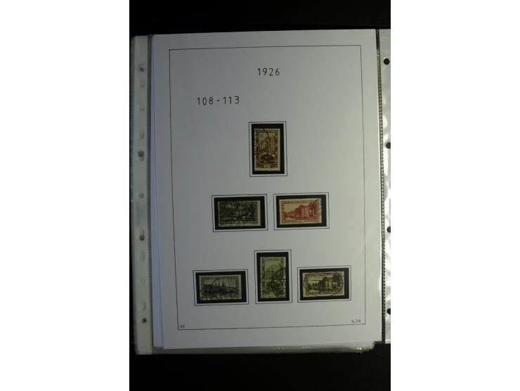 1920/34, gestempelte Sammlung mit u.a. Mi.-Nr. 9aIII, 16I, 16III, 28-31, 128-33, 135-41, 144-50, 151-57, 161-67, 168-70, 171-