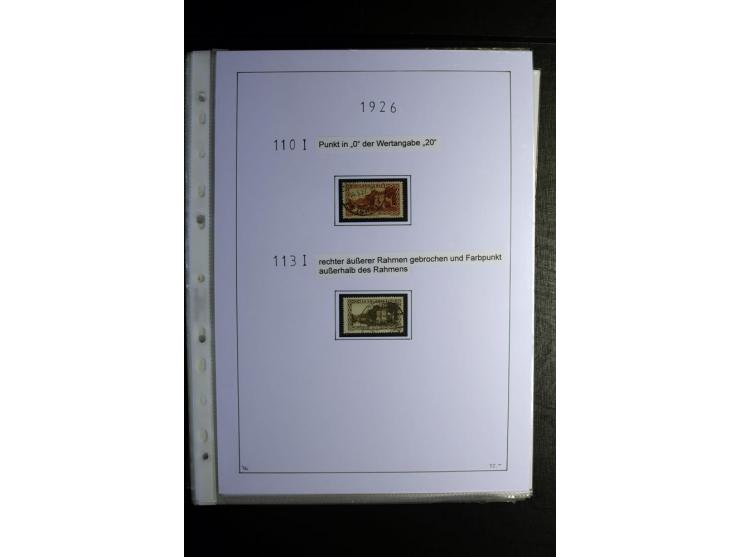 1920/34, gestempelte Sammlung mit u.a. Mi.-Nr. 9aIII, 16I, 16III, 28-31, 128-33, 135-41, 144-50, 151-57, 161-67, 168-70, 171-