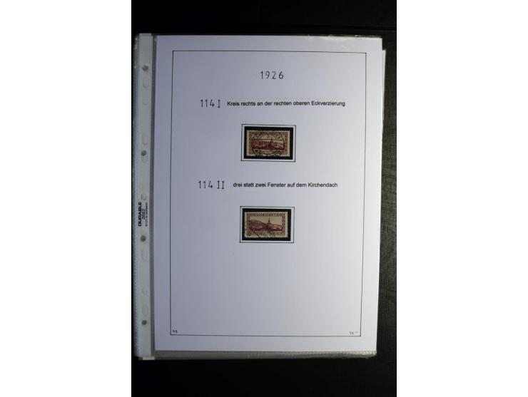 1920/34, gestempelte Sammlung mit u.a. Mi.-Nr. 9aIII, 16I, 16III, 28-31, 128-33, 135-41, 144-50, 151-57, 161-67, 168-70, 171-