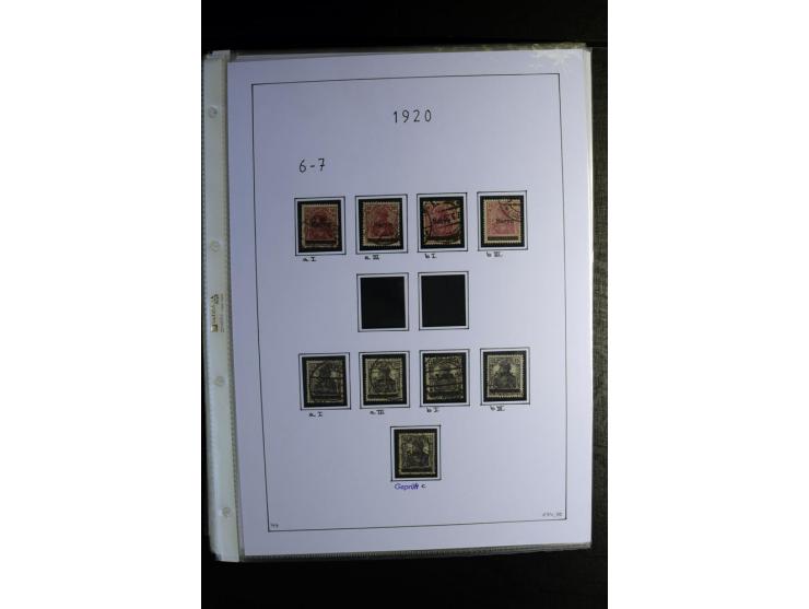1920/34, gestempelte Sammlung mit u.a. Mi.-Nr. 9aIII, 16I, 16III, 28-31, 128-33, 135-41, 144-50, 151-57, 161-67, 168-70, 171-