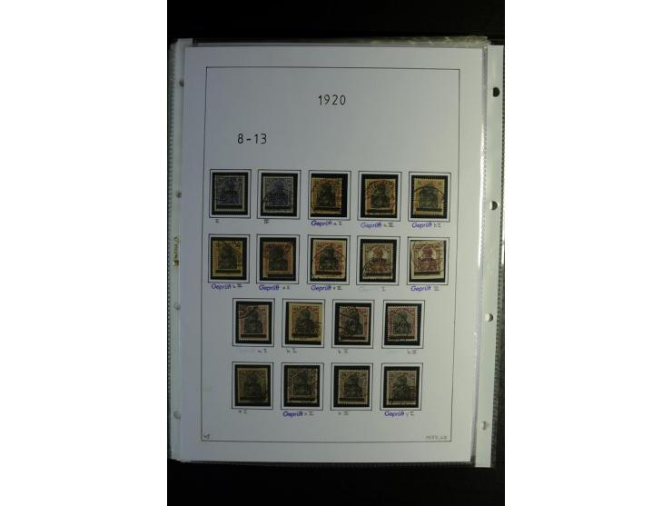 1920/34, gestempelte Sammlung mit u.a. Mi.-Nr. 9aIII, 16I, 16III, 28-31, 128-33, 135-41, 144-50, 151-57, 161-67, 168-70, 171-