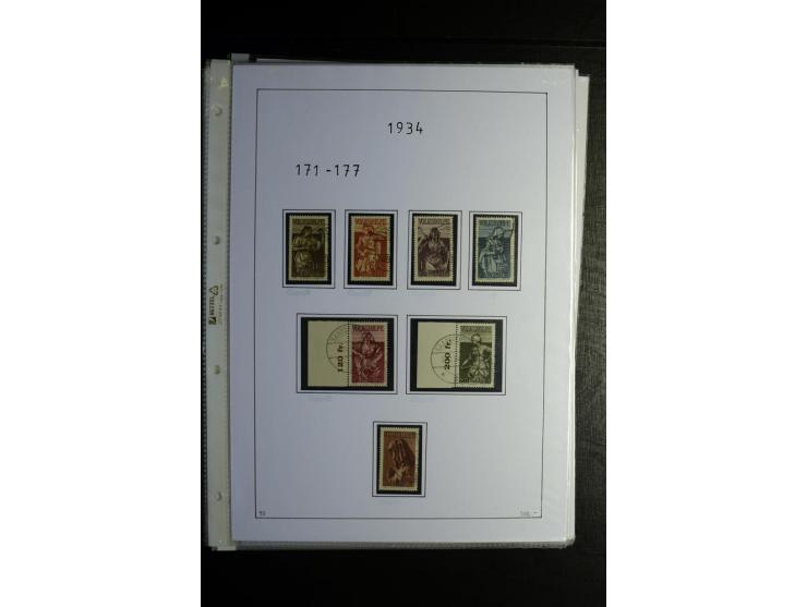 1920/34, gestempelte Sammlung mit u.a. Mi.-Nr. 9aIII, 16I, 16III, 28-31, 128-33, 135-41, 144-50, 151-57, 161-67, 168-70, 171-