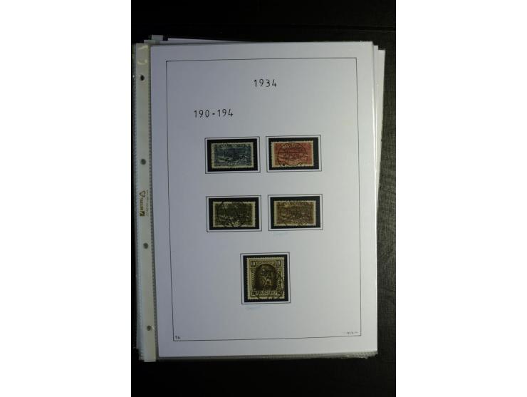 1920/34, gestempelte Sammlung mit u.a. Mi.-Nr. 9aIII, 16I, 16III, 28-31, 128-33, 135-41, 144-50, 151-57, 161-67, 168-70, 171-