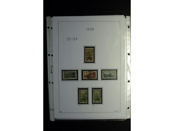1920/34, gestempelte Sammlung mit u.a. Mi.-Nr. 9aIII, 16I, 16III, 28-31, 128-33, 135-41, 144-50, 151-57, 161-67, 168-70, 171-