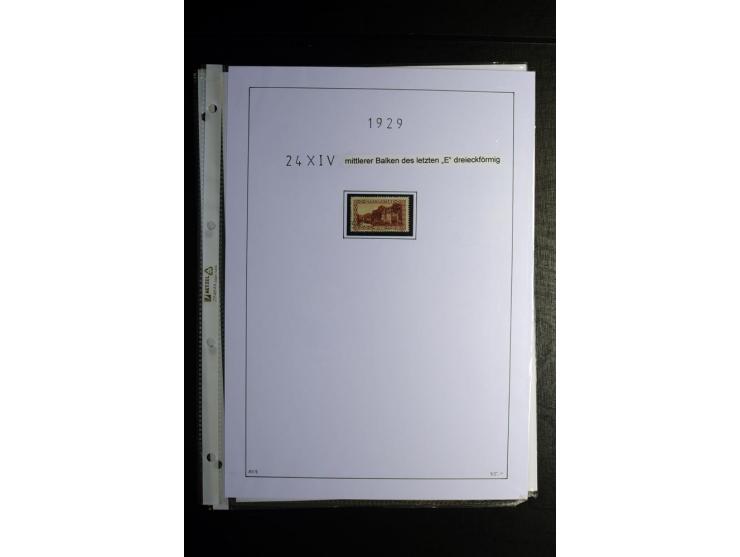 1920/34, gestempelte Sammlung mit u.a. Mi.-Nr. 9aIII, 16I, 16III, 28-31, 128-33, 135-41, 144-50, 151-57, 161-67, 168-70, 171-
