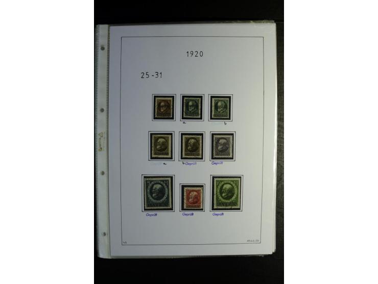 1920/34, gestempelte Sammlung mit u.a. Mi.-Nr. 9aIII, 16I, 16III, 28-31, 128-33, 135-41, 144-50, 151-57, 161-67, 168-70, 171-