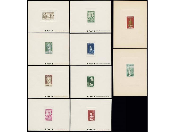 1956, Ministerblocks Mi.-Nr. 368, 369, 370, 371-72, 373-74 und 376-78M, teils leicht unfrisch bzw. minimale Knitterspuren (Mi