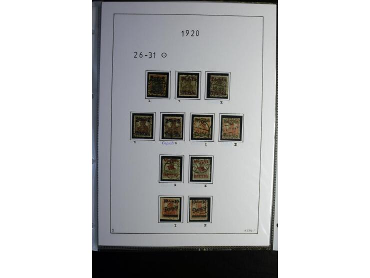 1920/39, gestempelte reichhaltige Sammlung mit u.a. Mi.-Nr. 2a, 9b, 22b, 28II (Attest), 32-40a+b, 41-46I+II, 86X (Mängel FKB)