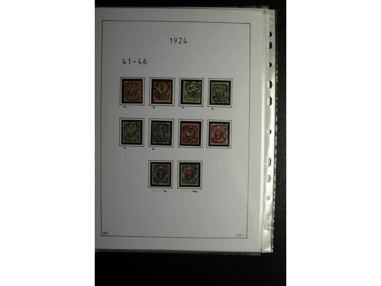 1920/39, gestempelte reichhaltige Sammlung mit u.a. Mi.-Nr. 2a, 9b, 22b, 28II (Attest), 32-40a+b, 41-46I+II, 86X (Mängel FKB)