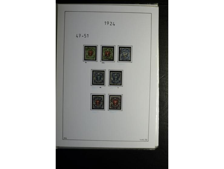 1920/39, gestempelte reichhaltige Sammlung mit u.a. Mi.-Nr. 2a, 9b, 22b, 28II (Attest), 32-40a+b, 41-46I+II, 86X (Mängel FKB)