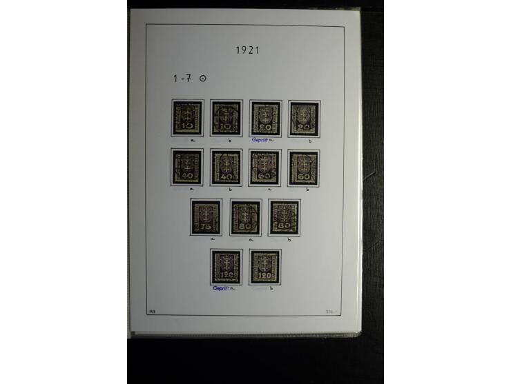 1920/39, gestempelte reichhaltige Sammlung mit u.a. Mi.-Nr. 2a, 9b, 22b, 28II (Attest), 32-40a+b, 41-46I+II, 86X (Mängel FKB)