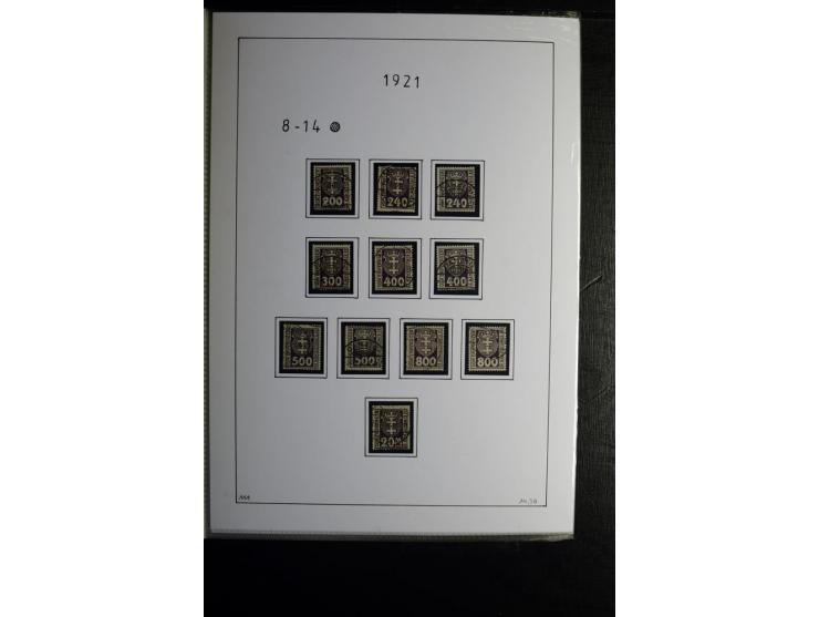 1920/39, gestempelte reichhaltige Sammlung mit u.a. Mi.-Nr. 2a, 9b, 22b, 28II (Attest), 32-40a+b, 41-46I+II, 86X (Mängel FKB)