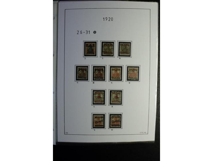 1920/39, gestempelte reichhaltige Sammlung mit u.a. Mi.-Nr. 2a, 9b, 22b, 28II (Attest), 32-40a+b, 41-46I+II, 86X (Mängel FKB)