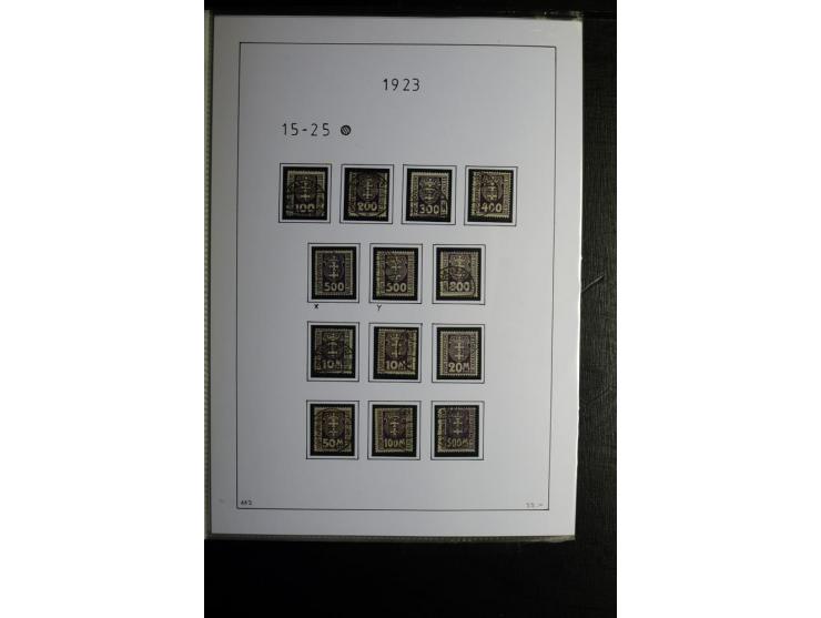 1920/39, gestempelte reichhaltige Sammlung mit u.a. Mi.-Nr. 2a, 9b, 22b, 28II (Attest), 32-40a+b, 41-46I+II, 86X (Mängel FKB)