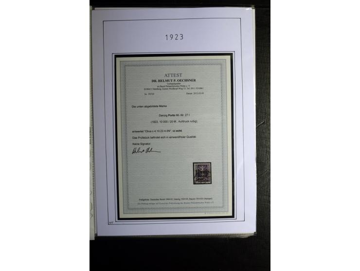 1920/39, gestempelte reichhaltige Sammlung mit u.a. Mi.-Nr. 2a, 9b, 22b, 28II (Attest), 32-40a+b, 41-46I+II, 86X (Mängel FKB)