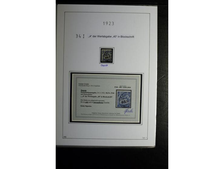 1920/39, gestempelte reichhaltige Sammlung mit u.a. Mi.-Nr. 2a, 9b, 22b, 28II (Attest), 32-40a+b, 41-46I+II, 86X (Mängel FKB)