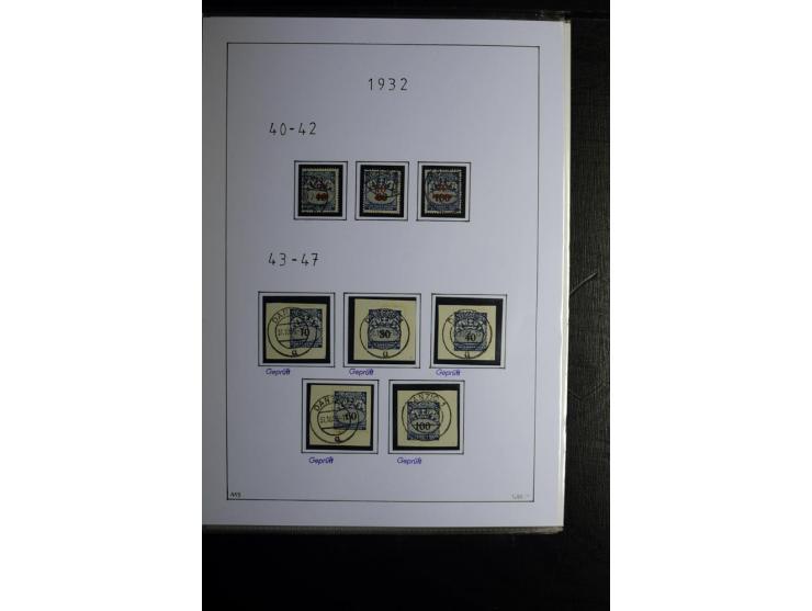 1920/39, gestempelte reichhaltige Sammlung mit u.a. Mi.-Nr. 2a, 9b, 22b, 28II (Attest), 32-40a+b, 41-46I+II, 86X (Mängel FKB)