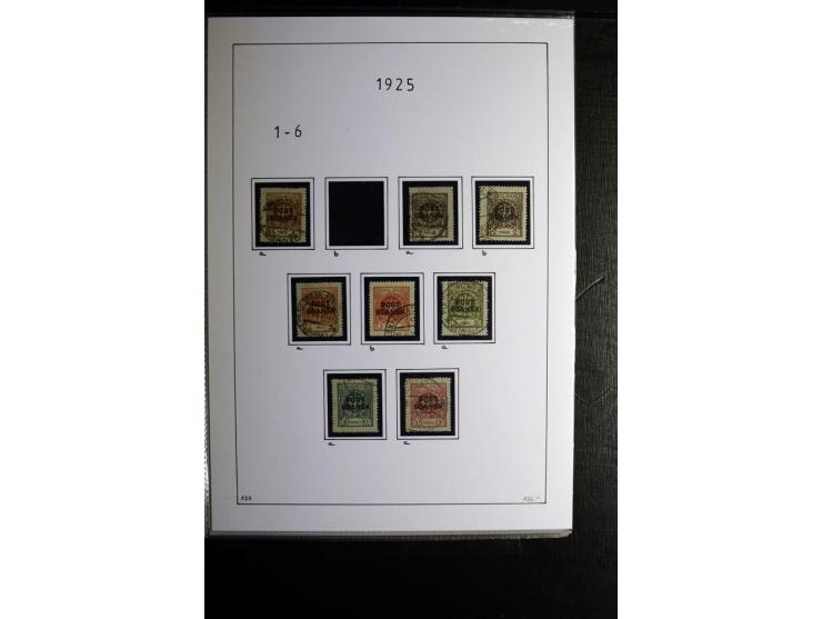 1920/39, gestempelte reichhaltige Sammlung mit u.a. Mi.-Nr. 2a, 9b, 22b, 28II (Attest), 32-40a+b, 41-46I+II, 86X (Mängel FKB)