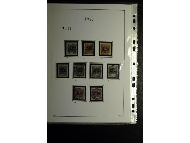 1920/39, gestempelte reichhaltige Sammlung mit u.a. Mi.-Nr. 2a, 9b, 22b, 28II (Attest), 32-40a+b, 41-46I+II, 86X (Mängel FKB)