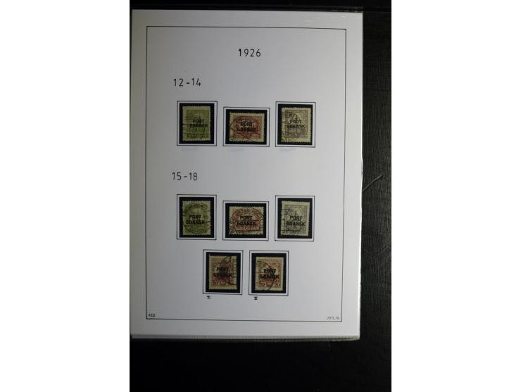 1920/39, gestempelte reichhaltige Sammlung mit u.a. Mi.-Nr. 2a, 9b, 22b, 28II (Attest), 32-40a+b, 41-46I+II, 86X (Mängel FKB)
