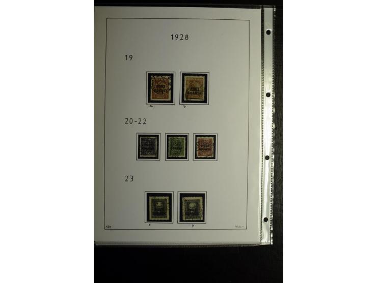 1920/39, gestempelte reichhaltige Sammlung mit u.a. Mi.-Nr. 2a, 9b, 22b, 28II (Attest), 32-40a+b, 41-46I+II, 86X (Mängel FKB)