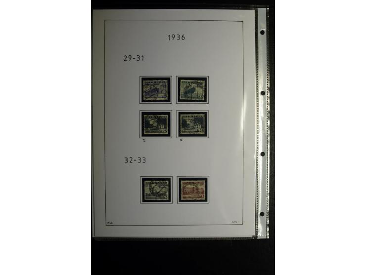 1920/39, gestempelte reichhaltige Sammlung mit u.a. Mi.-Nr. 2a, 9b, 22b, 28II (Attest), 32-40a+b, 41-46I+II, 86X (Mängel FKB)