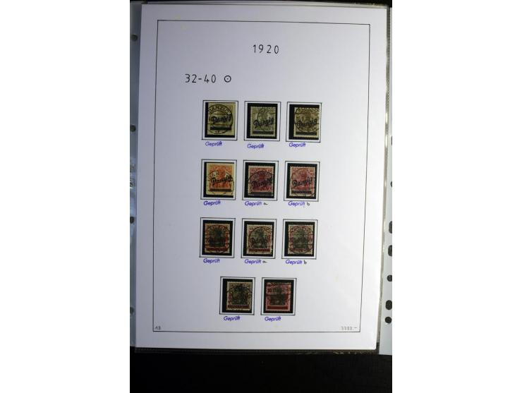 1920/39, gestempelte reichhaltige Sammlung mit u.a. Mi.-Nr. 2a, 9b, 22b, 28II (Attest), 32-40a+b, 41-46I+II, 86X (Mängel FKB)