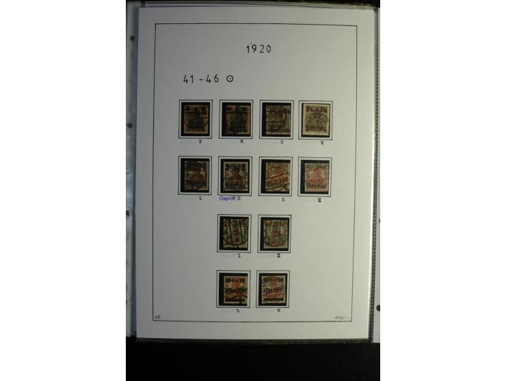 1920/39, gestempelte reichhaltige Sammlung mit u.a. Mi.-Nr. 2a, 9b, 22b, 28II (Attest), 32-40a+b, 41-46I+II, 86X (Mängel FKB)