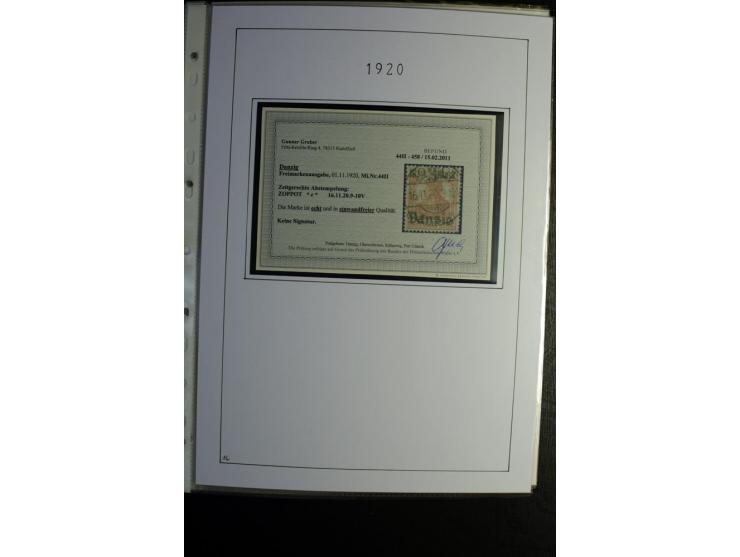 1920/39, gestempelte reichhaltige Sammlung mit u.a. Mi.-Nr. 2a, 9b, 22b, 28II (Attest), 32-40a+b, 41-46I+II, 86X (Mängel FKB)