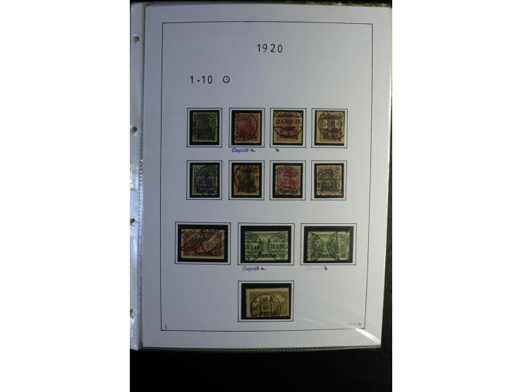 1920/39, gestempelte reichhaltige Sammlung mit u.a. Mi.-Nr. 2a, 9b, 22b, 28II (Attest), 32-40a+b, 41-46I+II, 86X (Mängel FKB)