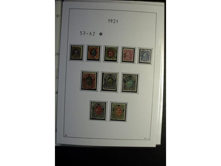 1920/39, gestempelte reichhaltige Sammlung mit u.a. Mi.-Nr. 2a, 9b, 22b, 28II (Attest), 32-40a+b, 41-46I+II, 86X (Mängel FKB)