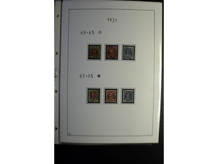 1920/39, gestempelte reichhaltige Sammlung mit u.a. Mi.-Nr. 2a, 9b, 22b, 28II (Attest), 32-40a+b, 41-46I+II, 86X (Mängel FKB)